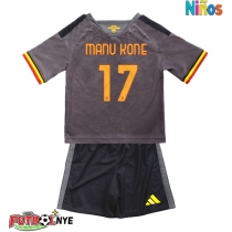 Camiseta AS Roma Manu Kone #17 Tercera Equipación para niños 2026-27 manga corta (+ pantalones cortos)